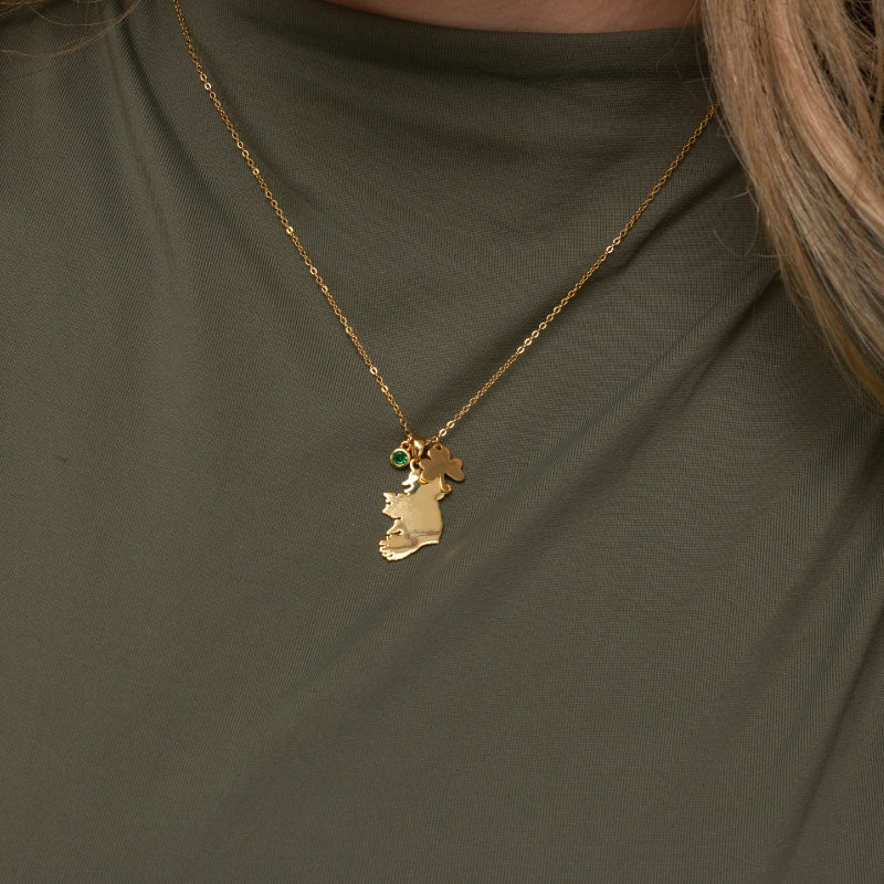 ÉIRE MAP CHARM NECKLACE