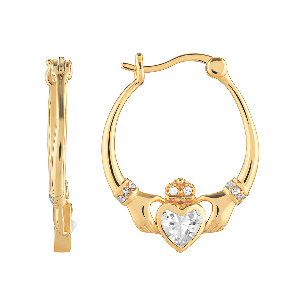 CLADDAGH HOOP EARRINGS