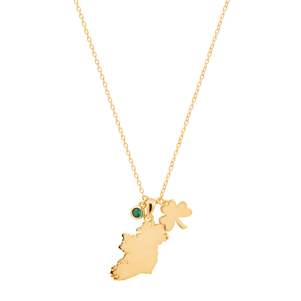 ÉIRE MAP CHARM NECKLACE